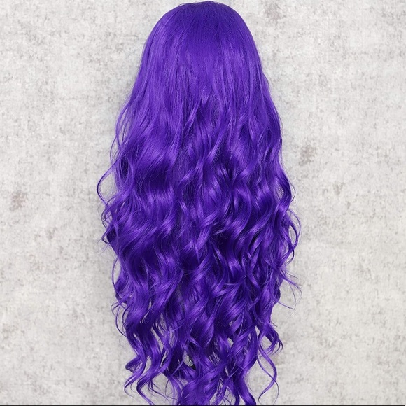 22” PURPLE ISH BLUE WAVY LACE FRONT WIG *NEW* - Picture 5 of 5